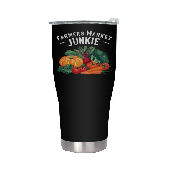 Farmers Market Farmer Agriculture Farming Food Stainless Steel Tumblers