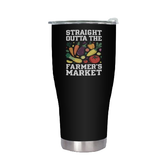 Farmers Market Farmer Agriculture Farming Food Stainless Steel Tumblers