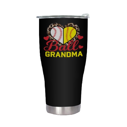 Baseball Grandma Grandmother Grandparents Day Stainless Steel Tumblers