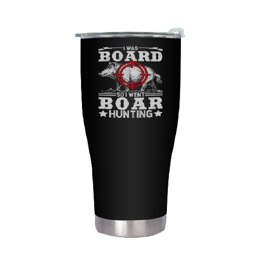 Boar Hunting Funny Wild Hog Hunter Stainless Steel Tumblers