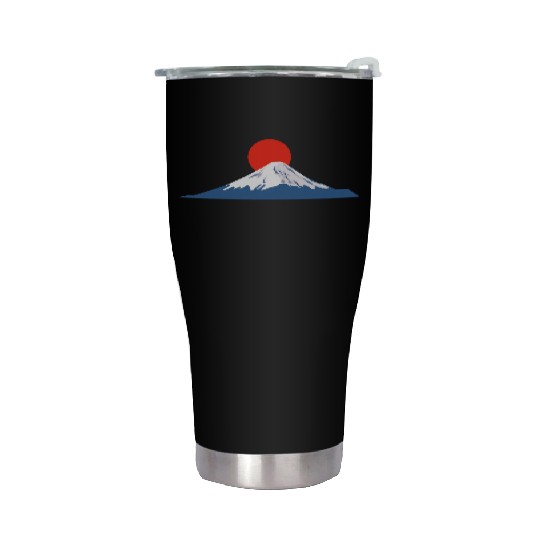 Japanese dawn on Mount Fuji Stainless Steel Tumblers