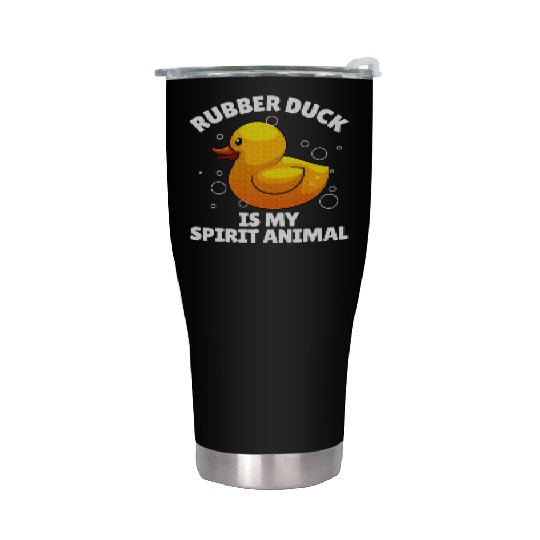 Rubber Duck Art Rubber Ducky Duck Lover Stainless Steel Tumblers