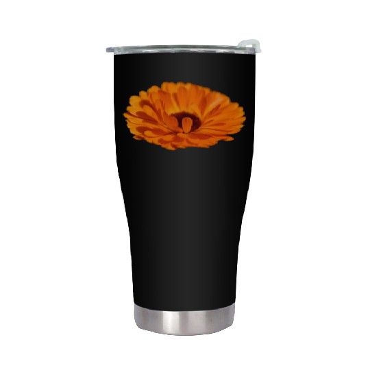 orange flower marigold Stainless Steel Tumblers