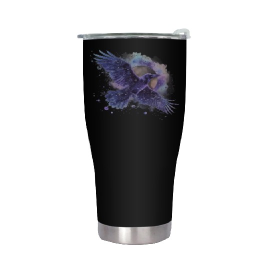 Celestial Raven Clipart Clipart, Crow Bird Witch Stainless Steel Tumblers