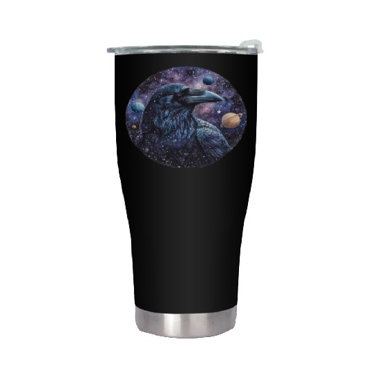 Celestial Raven Clipart Clipart, Crow Bird Witch Stainless Steel Tumblers