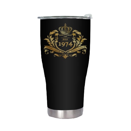 50th birthday "Semper Verum - Established 07/1974 Stainless Steel Tumblers