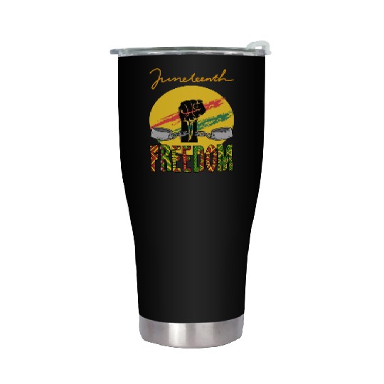 JUNETEENTH FREEDOM APPAREL Stainless Steel Tumblers