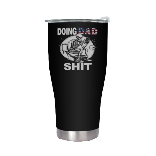 Doing Hot Dad Shit US Vintage Skeleton Stainless Steel Tumblers