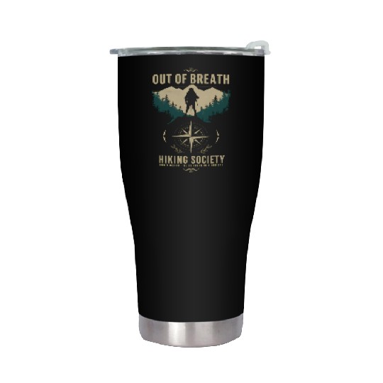 Out of Breath Hiking Society Hiker Nature Love Stainless Steel Tumblers