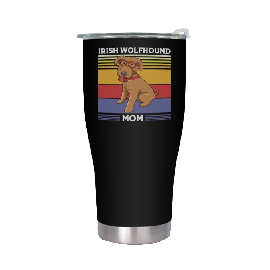 Mothers Day Dog With Sunglasses Irish Wolfhound Stainless Steel Tumblers