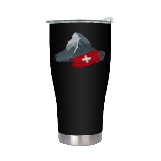 Vacation Skiing, Hiking, Mountain Switzerland Stainless Steel Tumblers