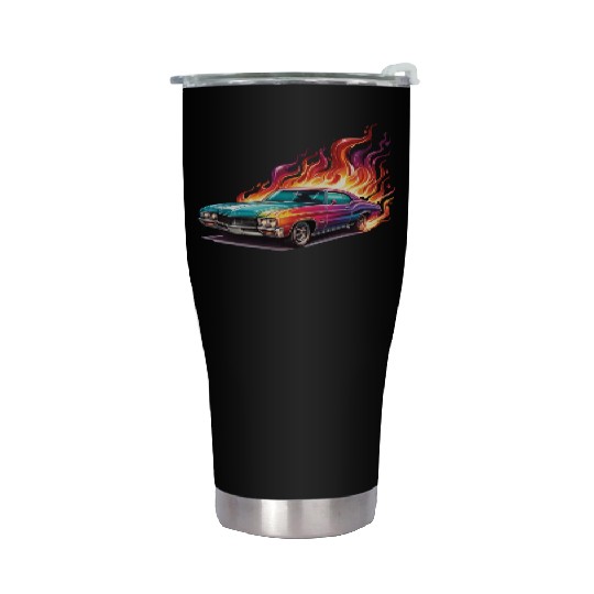 Retro American Racing Muscle Car Stainless Steel Tumblers