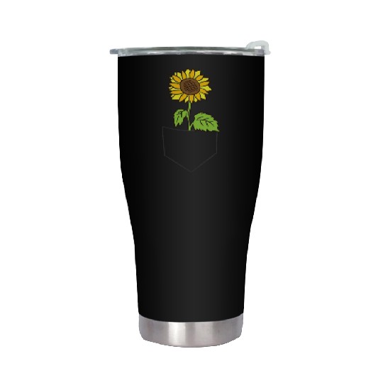 Gardening Sunflower Pocket Gardener Stainless Steel Tumblers