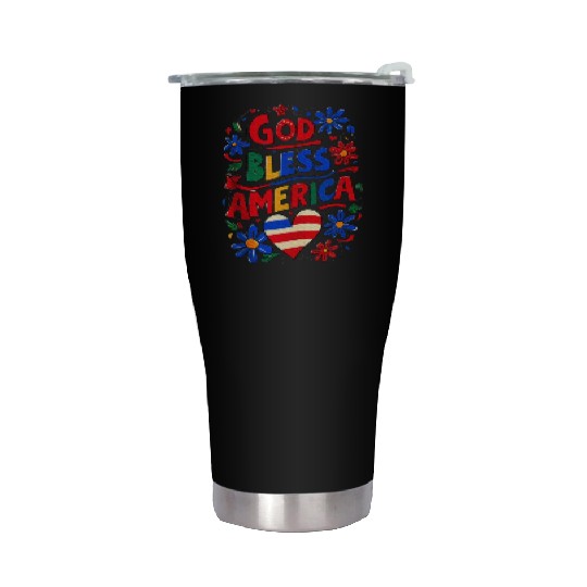 God Bless America Stainless Steel Tumblers