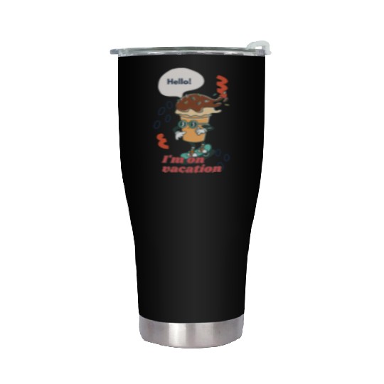 Funny joyful Cool Vacation Ice Cream Cone Stainless Steel Tumblers