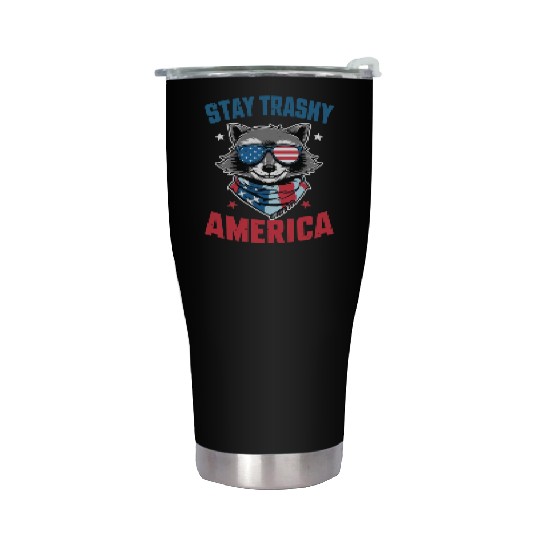 Stay Trashy America Take America Back 4Th Of July Stainless Steel Tumblers