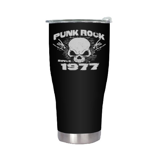 Punk Rock Since 1977 - Skull Rock Hands 47th Stainless Steel Tumblers