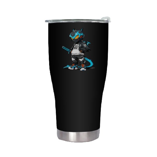 Chibi Dragon Ninja Character Stainless Steel Tumblers