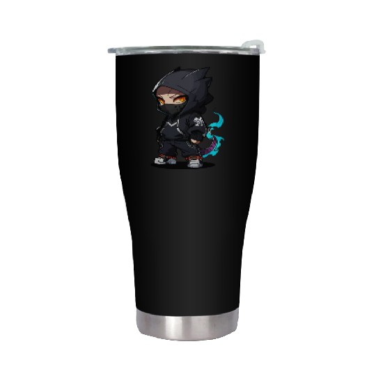 Chibi Dragon Ninja Character Stainless Steel Tumblers