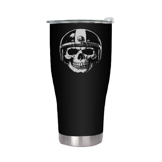 Dark Art Skull Rider Helmet Motorcycle Biker Stainless Steel Tumblers