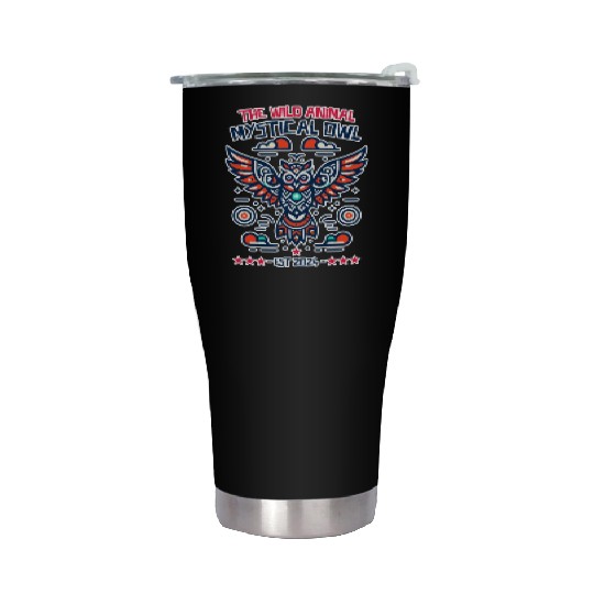 supernatural mystical owl Stainless Steel Tumblers