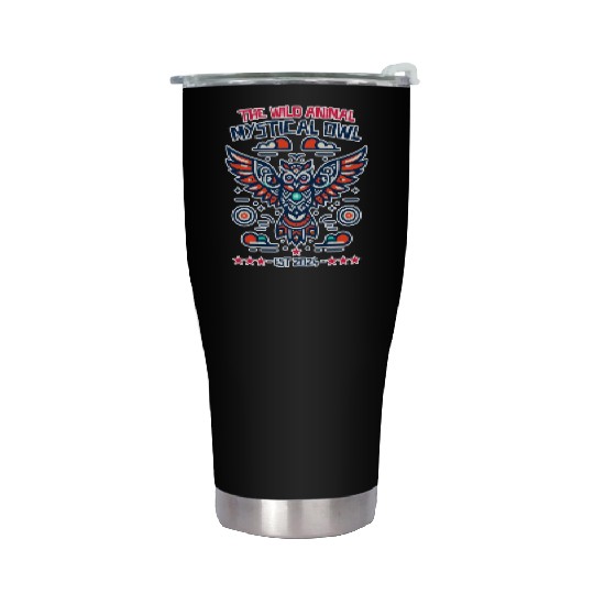 supernatural mystical owl Stainless Steel Tumblers