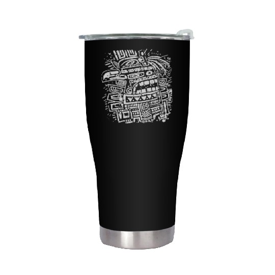 Aztec God Ancient Mythology Tezcatlipoca Eagle Stainless Steel Tumblers