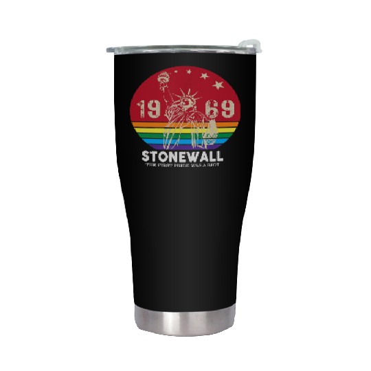 The First Pride Was A Riot 1969 Stonewall LGBTQ Stainless Steel Tumblers