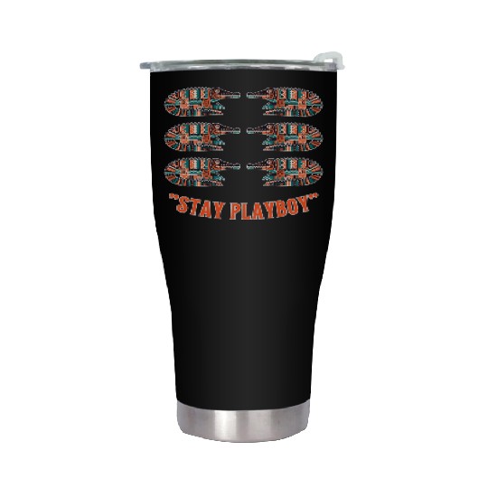 Stylish Playboy with Crocodile Stainless Steel Tumblers