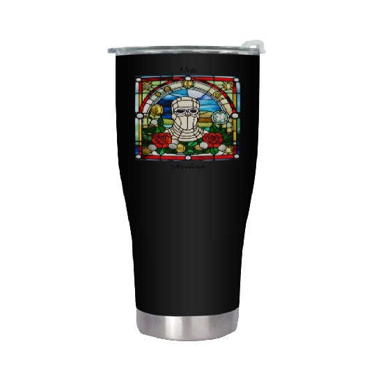 "Operation Sandstorm" church window design Stainless Steel Tumblers