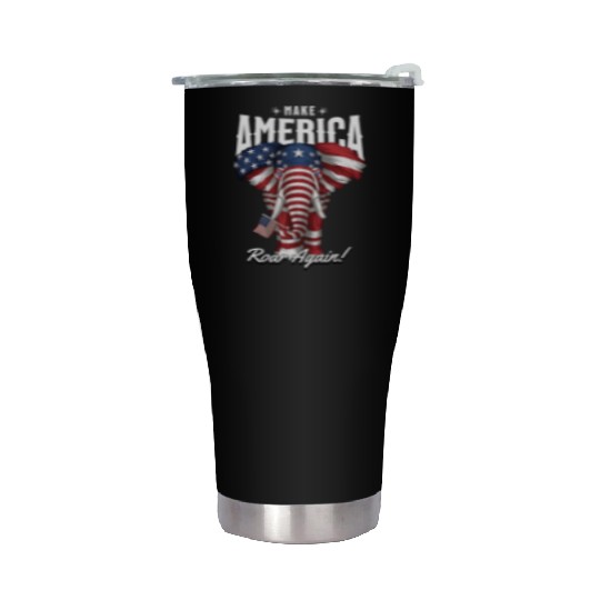 Republican Make America Roar Again Election 2024 Stainless Steel Tumblers
