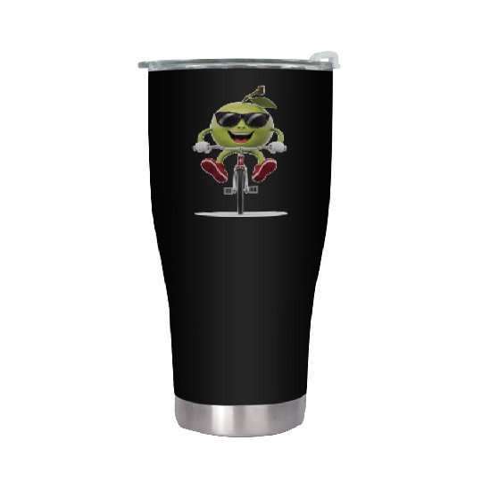 Guava Cycling On Bike Realistic Stainless Steel Tumblers