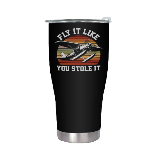 Funny Sport Pilot Pilots Stainless Steel Tumblers