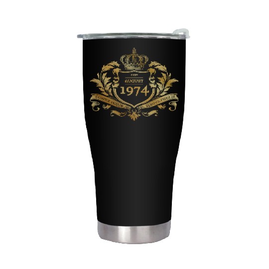 50th birthday "Semper Verum - Established 08/1974 Stainless Steel Tumblers