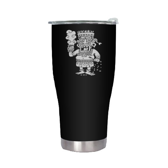 Maya God Mayan Mythology Buluc Chabtan Stainless Steel Tumblers