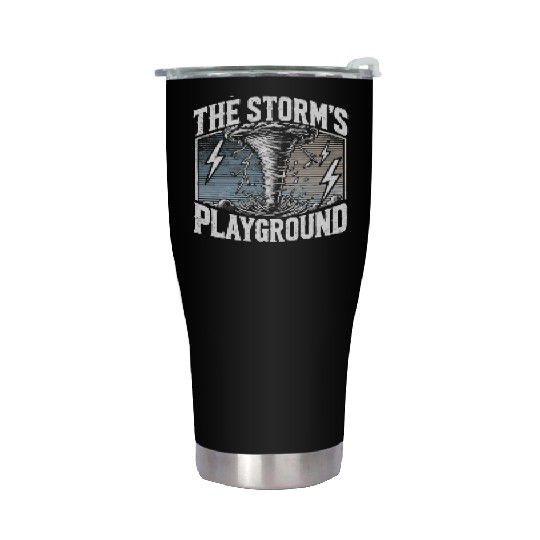 Tornado Chasing Adventures: Embrace Nature's Fury Stainless Steel Tumblers