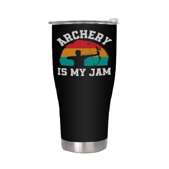 Retro Bow Archery Is My Hobby Stainless Steel Tumblers