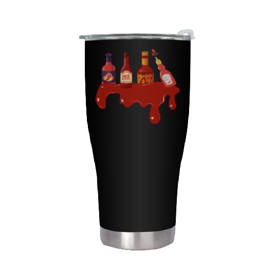 Hot Sauce Hot Sauces Foodie Tea Spicy Hot Stainless Steel Tumblers