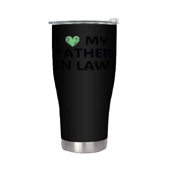 Mens I Love My Father in Law Stainless Steel Tumblers Funny Family