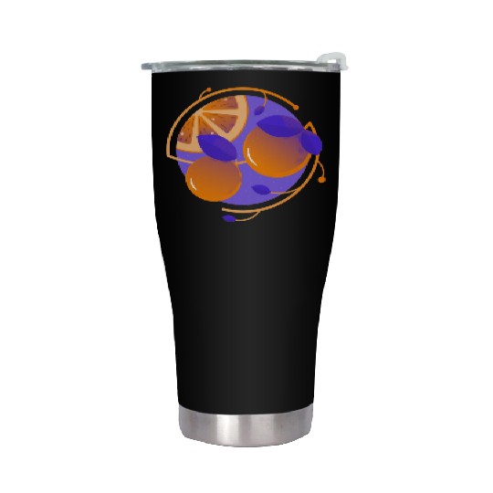 Orange Fruit Stainless Steel Tumblers