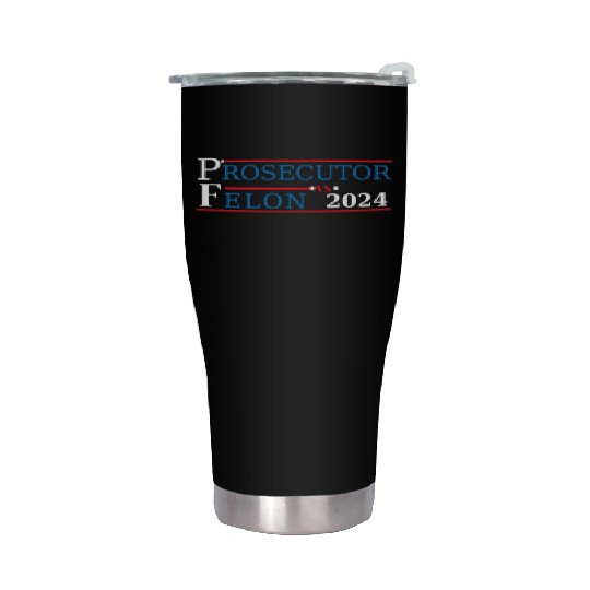 Prosecutor Vs Felon Funny Voting Election 2024 2 Stainless Steel Tumblers