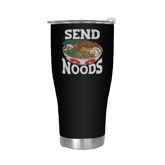 Send Noods Funny Japanese Ramen Noodle Stainless Steel Tumblers