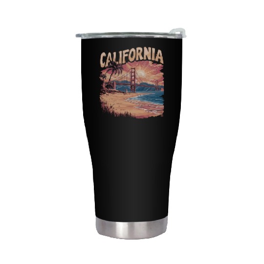 CALIFORNIA GOLDEN GATE BRIDGE BAY AREA Stainless Steel Tumblers