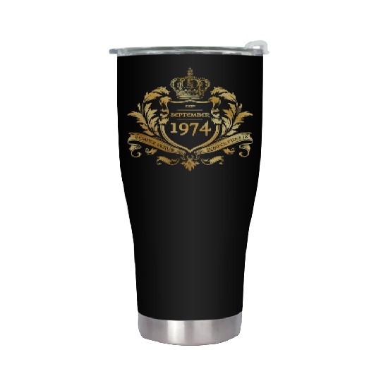 50th birthday "Semper Verum - Established 09/1974 Stainless Steel Tumblers