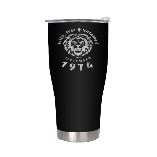50th birthday Wild, free & untamed since 09/1974 Stainless Steel Tumblers