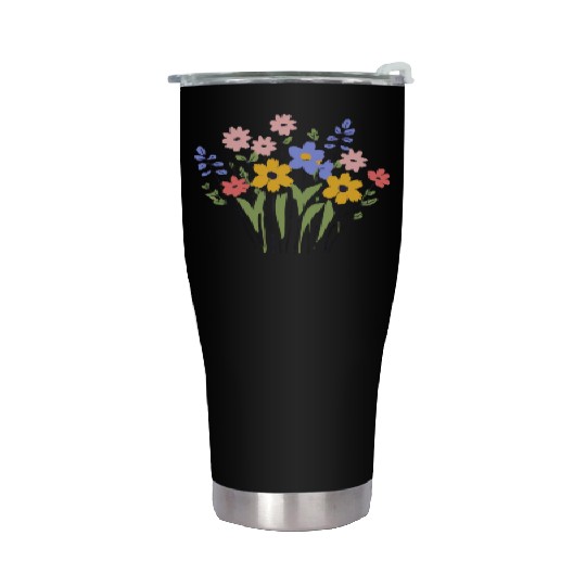 Women Wildflower Summer Flowers Blooming Stainless Steel Tumblers