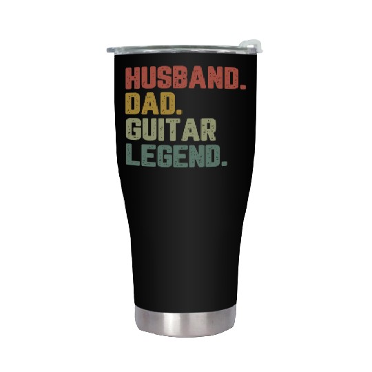 Husband Dad Guitar Legend Funny Father Stainless Steel Tumblers