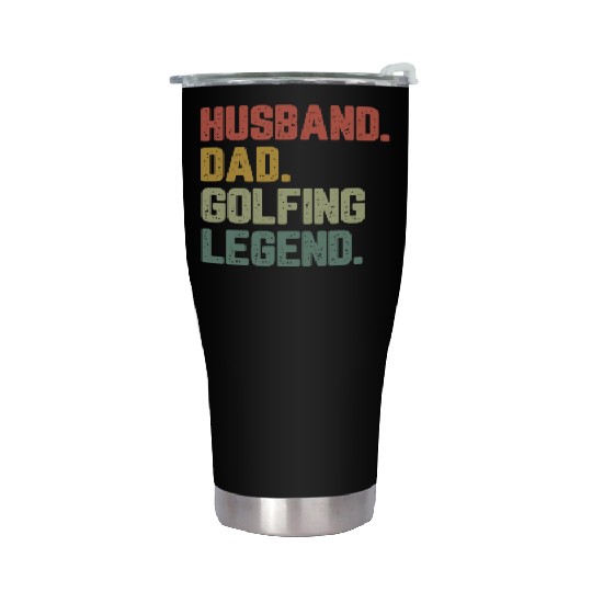 Husband Dad Golfing Legend Funny Father Stainless Steel Tumblers