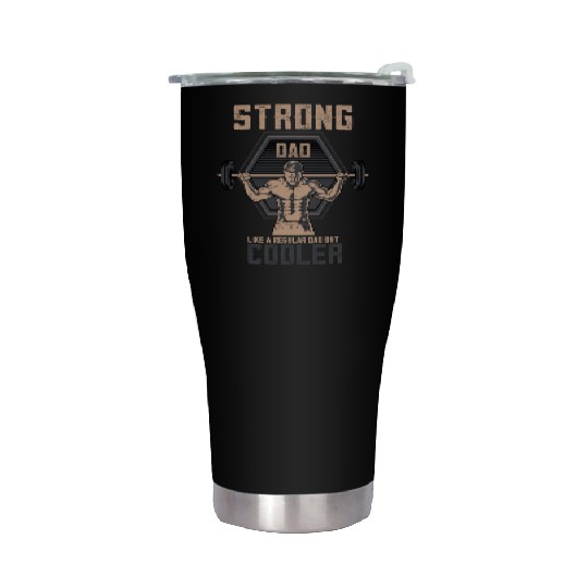 Funny Vintage Gym Dad Workout Weight Lifting Stainless Steel Tumblers