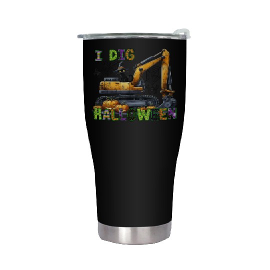 Construction Halloween Toddler I Dig Halloween Exc Stainless Steel Tumblers